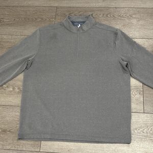 Johnnie-O Golf Sweater‎ Mens Large Performance Pullover Grey Preppy Athletic